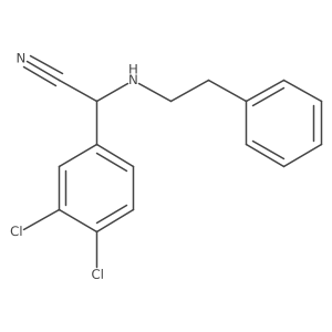 2-(3,4-Dichlorophenyl)-2-(phenethylamino)acetonitrile Structure
