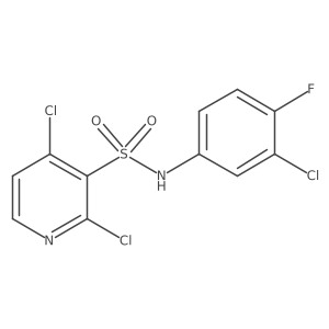 2,4-dichloro-N-(3-chloro-4-fluorophenyl)pyridine-3-sulfonamide Structure