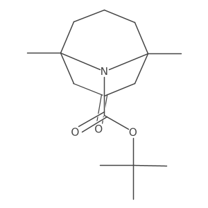 N-tert-butoxycarbonyl-1,5-dimethyl-9-azabicyclo[3.3.1]nonan-3-one结构式
