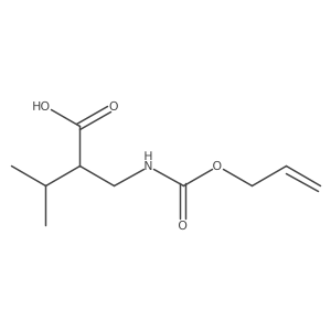 3-Methyl-2-({[(prop-2-en-1-yloxy)carbonyl]amino}methyl)butanoic acid Structure
