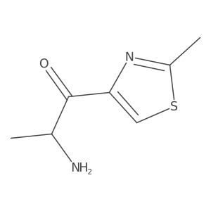 2-Amino-1-(2-methyl-1,3-thiazol-4-yl)propan-1-one结构式
