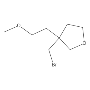 3-(Bromomethyl)-3-(2-methoxyethyl)oxolane结构式