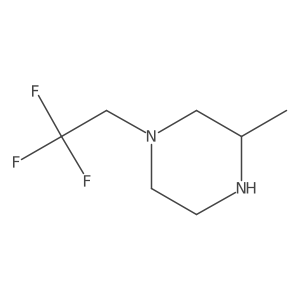 3-Methyl-1-(2,2,2-trifluoroethyl)piperazine结构式