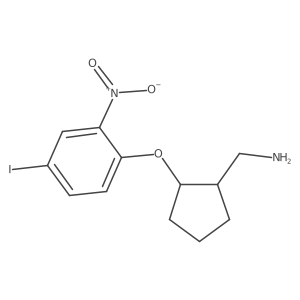 (2-(4-Iodo-2-nitrophenoxy)cyclopentyl)methanamine结构式