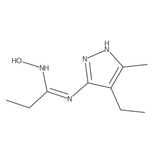 N-(4-Ethyl-5-methyl-1H-pyrazol-3-yl)-Na(2)-hydroxypropanimidamide结构式