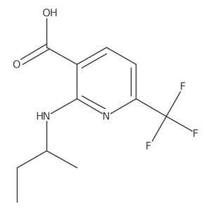 2-[(Butan-2-yl)amino]-6-(trifluoromethyl)pyridine-3-carboxylic acid结构式