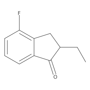 2-Ethyl-4-fluoro-2,3-dihydro-1H-inden-1-one结构式