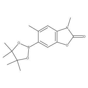 3,5-Dimethyl-6-(4,4,5,5-tetramethyl-1,3,2-dioxaborolan-2-yl)-1,3-benzoxazol-2-one Structure