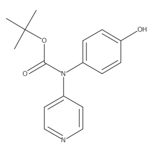 4-[N-(4-pyridyl)-N-tertiary-butyloxycarbonylamino]phenol结构式