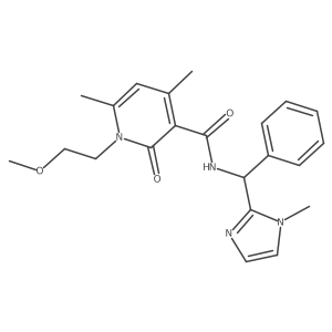 1-(2-methoxyethyl)-4,6-dimethyl-N-[(1-methyl-1H-imidazol-2-yl)(phenyl)methyl]-2-oxo-1,2-dihydropyridine-3-carboxamide结构式