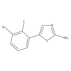 5-(3-Bromo-2-fluorophenyl)thiazol-2-amine Structure