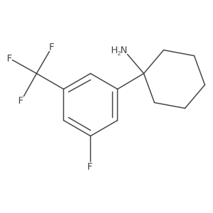 1-[3-Fluoro-5-(trifluoromethyl)phenyl]cyclohexan-1-amine结构式