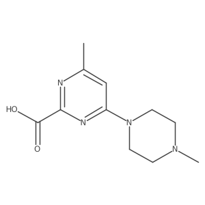 4-Methyl-6-(4-methylpiperazin-1-yl)pyrimidine-2-carboxylic acid结构式