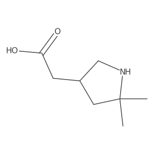 2-(5,5-Dimethylpyrrolidin-3-yl)acetic acid结构式