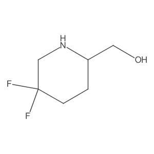 (5,5-Difluoro-2-piperidyl)methanol Structure