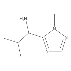 (1S)-2-methyl-1-(2-methyl-1,2,4-triazol-3-yl)propan-1-amine结构式