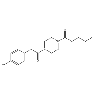 1-Pentanone, 1-[4-[2-(4-bromophenyl)acetyl]-1-piperazinyl]- Structure