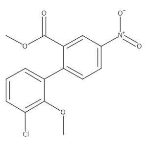 Methyl (3'-chloro-2'-methoxy4-nitro-2-biphenylcarboxylate) Structure