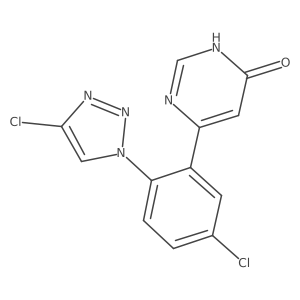 6-(5-Chloro-2-(4-chloro-1H-1,2,3-triazol-1-yl)phenyl)pyrimidin-4(3H)-one结构式