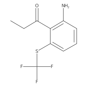 1-(2-Amino-6-(trifluoromethylthio)phenyl)propan-1-one Structure