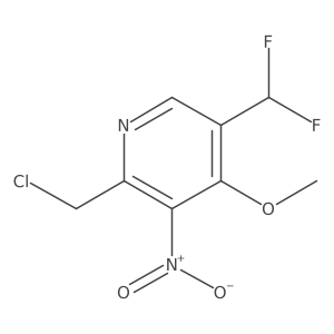 2-(Chloromethyl)-5-(difluoromethyl)-4-methoxy-3-nitropyridine Structure