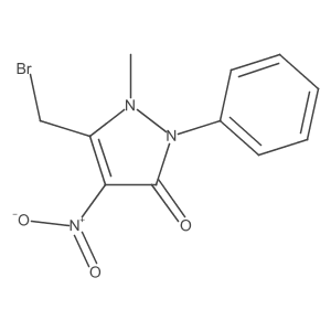 5-(Bromomethyl)-1,2-dihydro-1-methyl-4-nitro-2-phenyl-3h-pyrazol-3-one Structure