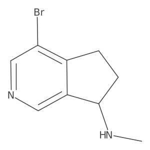 4-Bromo-N-methyl-6,7-dihydro-5H-cyclopenta[C]pyridin-7-amine结构式