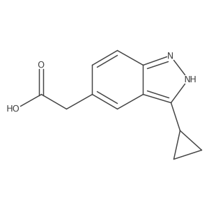3-Cyclopropyl-1H-indazole-5-acetic acid结构式