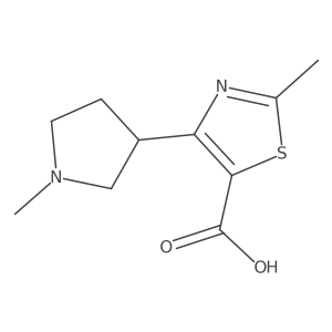 2-Methyl-4-(1-methylpyrrolidin-3-yl)-1,3-thiazole-5-carboxylic acid Structure