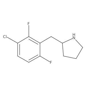 2-[(3-Chloro-2,6-difluorophenyl)methyl]pyrrolidine Structure