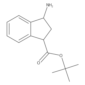 tert-butyl 3-amino-2,3-dihydro-1H-indene-1-carboxylate Structure