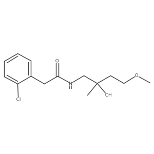 2-(2-chlorophenyl)-N-(2-hydroxy-4-methoxy-2-methylbutyl)acetamide结构式