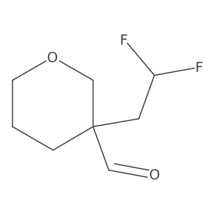 3-(2,2-Difluoroethyl)oxane-3-carbaldehyde结构式