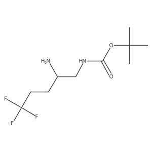 tert-butyl N-(2-amino-5,5,5-trifluoropentyl)carbamate结构式