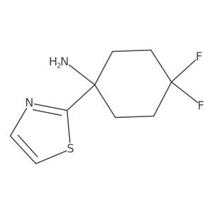 4,4-Difluoro-1-(1,3-thiazol-2-yl)cyclohexan-1-amine Structure