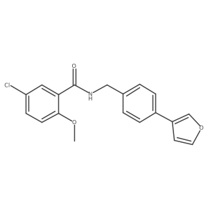 5-chloro-N-{[4-(furan-3-yl)phenyl]methyl}-2-methoxybenzamide结构式