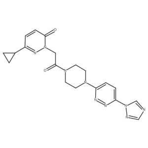 2-(2-(4-(6-(1H-1,2,4-triazol-1-yl)pyridazin-3-yl)piperazin-1-yl)-2-oxoethyl)-6-cyclopropylpyridazin-3(2H)-one Structure