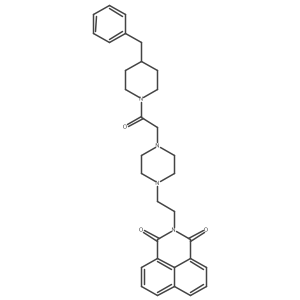 2-(2-(4-(2-(4-benzylpiperidin-1-yl)-2-oxoethyl)piperazin-1-yl)ethyl)-1H-benzo[de]isoquinoline-1,3(2H)-dione Structure
