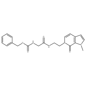 benzyl (2-((2-(1-methyl-7-oxo-1H-pyrrolo[2,3-c]pyridin-6(7H)-yl)ethyl)amino)-2-oxoethyl)carbamate结构式