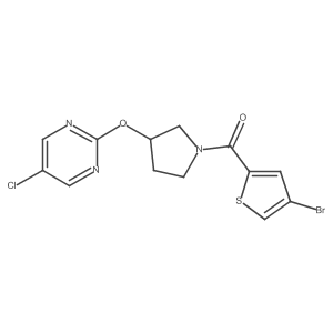 (4-Bromothiophen-2-yl)(3-((5-chloropyrimidin-2-yl)oxy)pyrrolidin-1-yl)methanone结构式