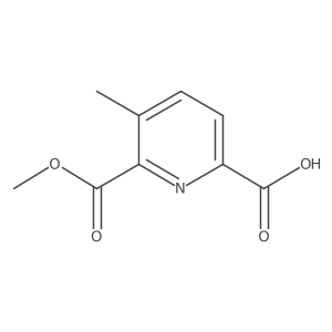 6-(Methoxycarbonyl)-5-methylpyridine-2-carboxylic acid结构式
