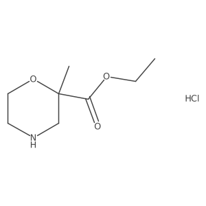 Ethyl 2-methylmorpholine-2-carboxylate hydrochloride结构式