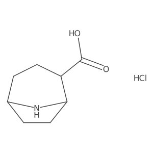 Endo-8-azabicyclo[3.2.1]octane-2-carboxylic acid hcl Structure