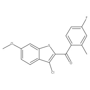 (3-Chloro-6-methoxybenzo[b]thien-2-yl)(4-fluoro-2-methylphenyl)methanone结构式