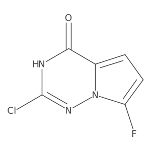 2-Chloro-7-fluoropyrrolo[2,1-F][1,2,4]triazin-4(3H)-one结构式