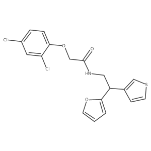 2-(2,4-dichlorophenoxy)-N-[2-(furan-2-yl)-2-(thiophen-3-yl)ethyl]acetamide Structure