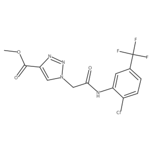 methyl 1-({[2-chloro-5-(trifluoromethyl)phenyl]carbamoyl}methyl)-1H-1,2,3-triazole-4-carboxylate结构式