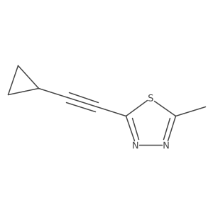 2-(2-Cyclopropylethynyl)-5-methyl-1,3,4-thiadiazole结构式