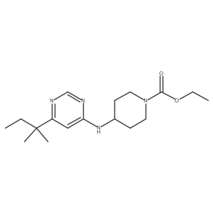Ethyl 4-{[6-(2-methylbutan-2-yl)pyrimidin-4-yl]amino}piperidine-1-carboxylate Structure