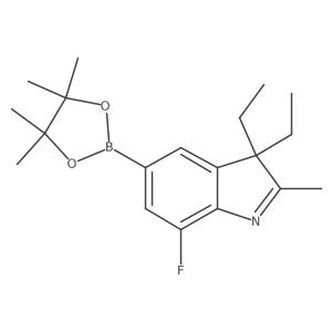 3,3-Diethyl-7-fluoro-2-methyl-5-(4,4,5,5-tetramethyl-1,3,2-dioxaborolan-2-yl)-3H-indole Structure